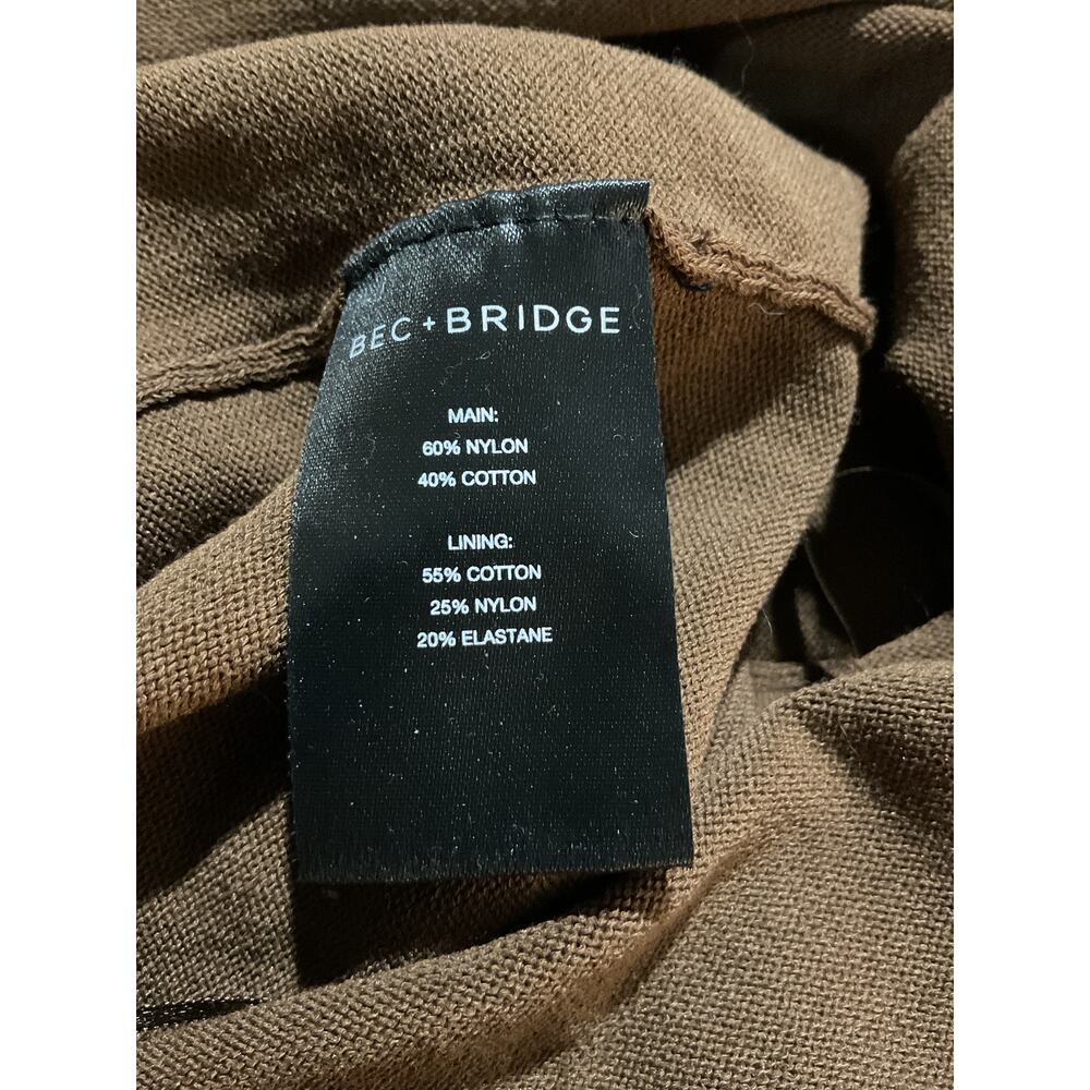 Bec + Bridge 'Aurora' Brown Nylon Dress Size S - Picture 6 of 6